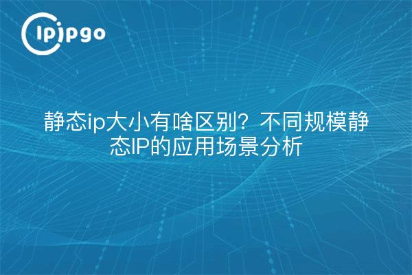静态ip大小有啥区别？不同规模静态IP的应用场景分析