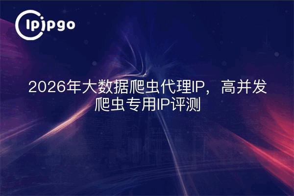 2026年大数据爬虫代理IP，高并发爬虫专用IP评测