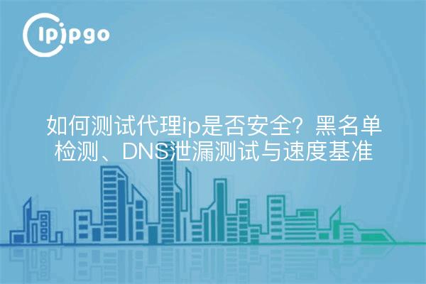 如何测试代理ip是否安全？黑名单检测、DNS泄漏测试与速度基准