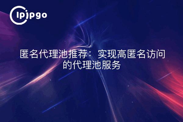 匿名代理池推荐：实现高匿名访问的代理池服务