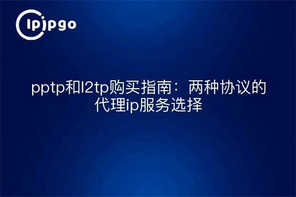 pptp和l2tp购买指南：两种协议的代理ip服务选择