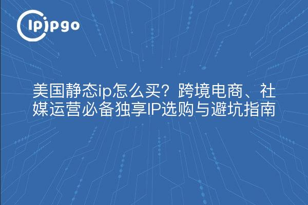 美国静态ip怎么买？跨境电商、社媒运营必备独享IP选购与避坑指南