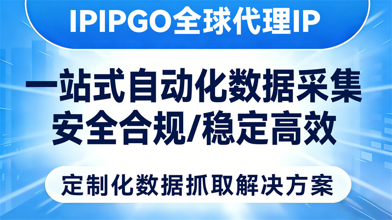IPIPGO全球代理ip 一站式自动化数据抓取
