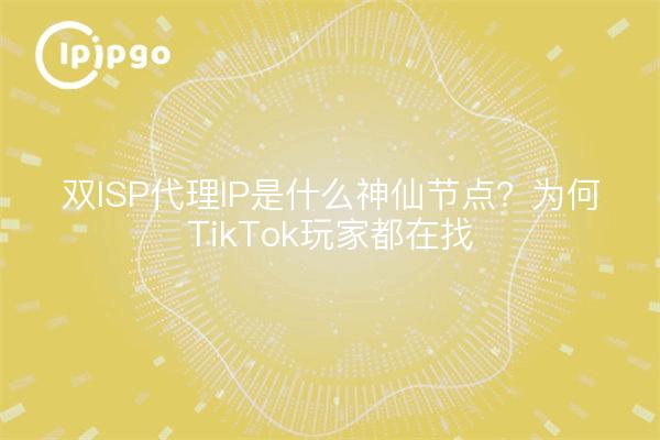 双ISP代理IP是什么神仙节点？为何TikTok玩家都在找