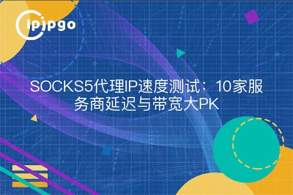 SOCKS5代理IP速度测试：10家服务商延迟与带宽大PK