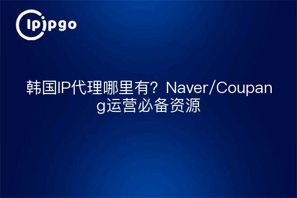 韩国IP代理哪里有？Naver/Coupang运营必备资源