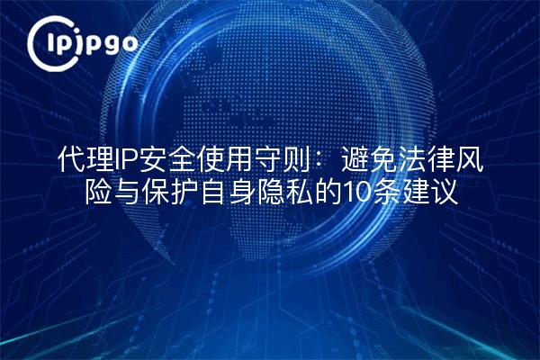 代理IP安全使用守则:避免法律风险与保护自身隐私的10条建议