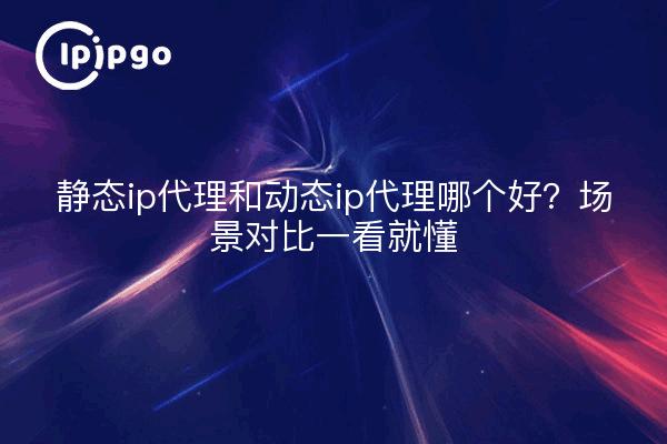 静态ip代理和动态ip代理哪个好?场景对比一看就懂