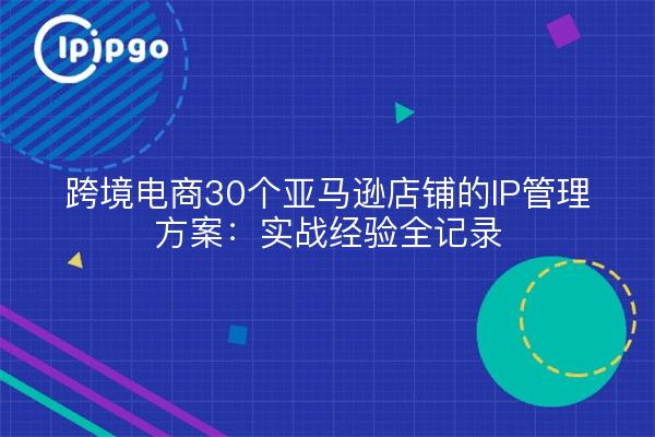 跨境电商30个亚马逊店铺的IP管理方案：实战经验全记录
