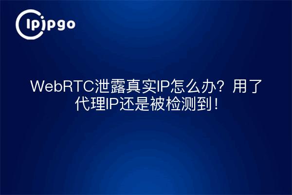 WebRTC泄露真实IP怎么办？用了代理IP还是被检测到！