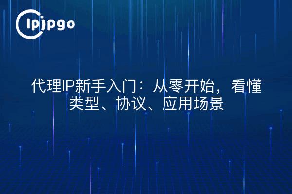 代理IP新手入门：从零开始，看懂类型、协议、应用场景