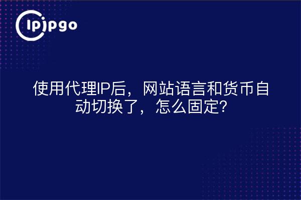 使用代理IP后,网站语言和货币自动切换了,怎么固定?