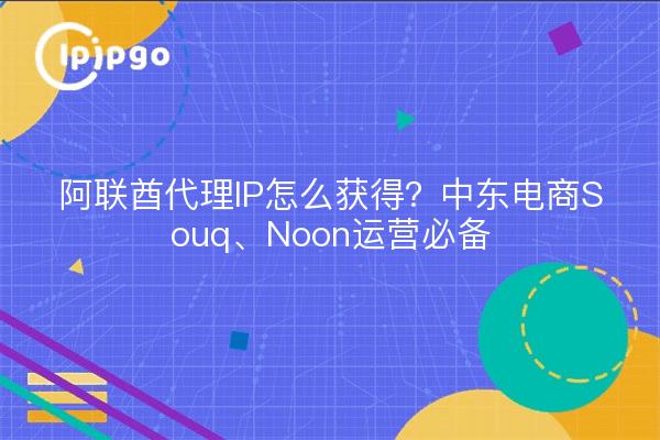 阿联酋代理IP怎么获得?中东电商Souq、Noon运营必备