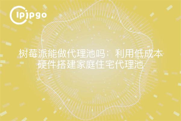 树莓派能做代理池吗：利用低成本硬件搭建家庭住宅代理池