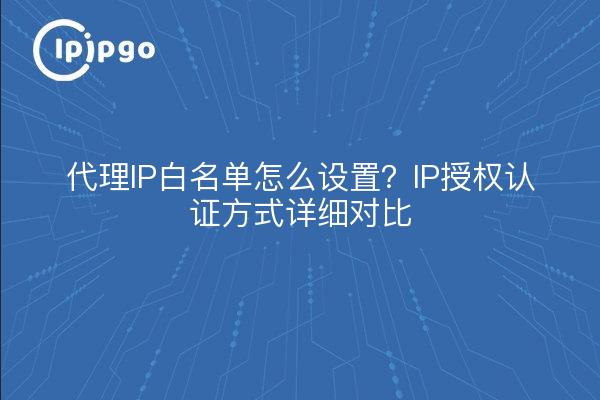 代理IP白名单怎么设置？IP授权认证方式详细对比