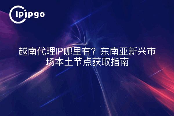 越南代理IP哪里有？东南亚新兴市场本土节点获取指南