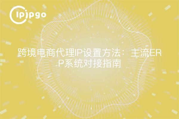 跨境电商代理IP设置方法：主流ERP系统对接指南