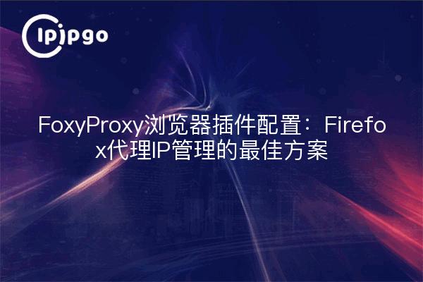 FoxyProxy浏览器插件配置:Firefox代理IP管理的最佳方案