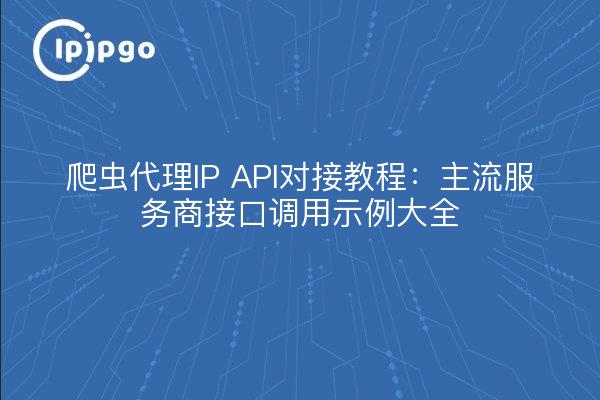 爬虫代理IP API对接教程：主流服务商接口调用示例大全