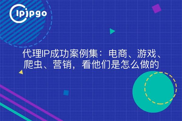 代理IP成功案例集：电商、游戏、爬虫、营销，看他们是怎么做的