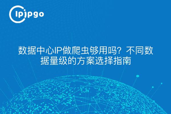 数据中心IP做爬虫够用吗？不同数据量级的方案选择指南