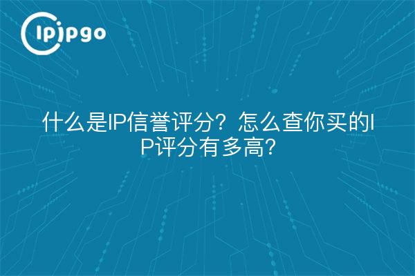 什么是IP信誉评分？怎么查你买的IP评分有多高？