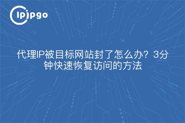 代理IP被目标网站封了怎么办？3分钟快速恢复访问的方法