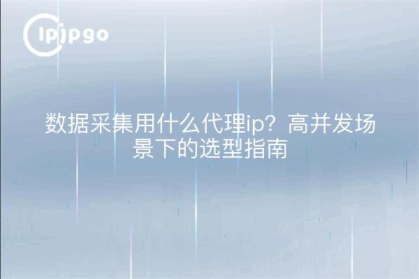 数据采集用什么代理ip？高并发场景下的选型指南