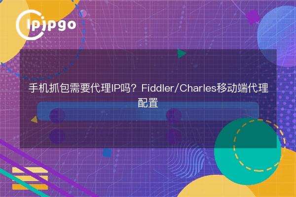 手机抓包需要代理IP吗?Fiddler/Charles移动端代理配置 - IPIPGO