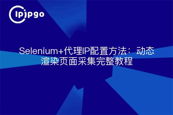 Selenium+代理IP配置方法：动态渲染页面采集完整教程