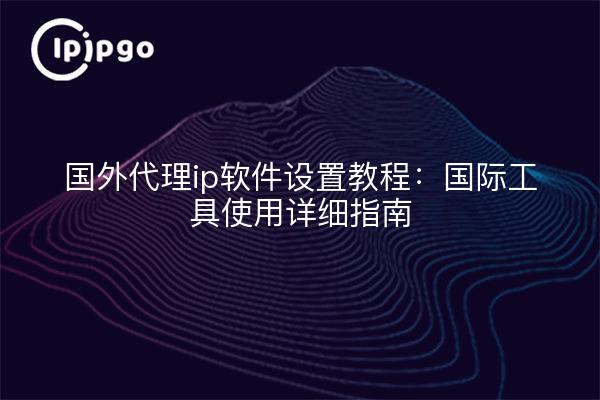 国外代理ip软件设置教程：国际工具使用详细指南