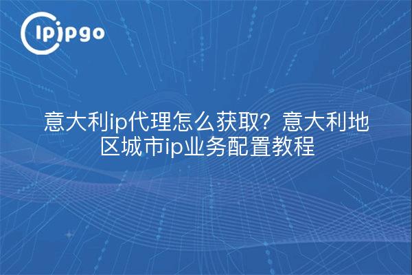 意大利ip代理怎么获取?意大利地区城市ip业务配置教程
