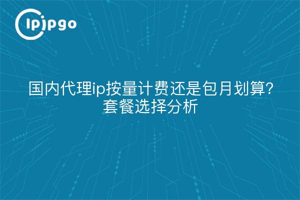 国内代理ip按量计费还是包月划算？套餐选择分析