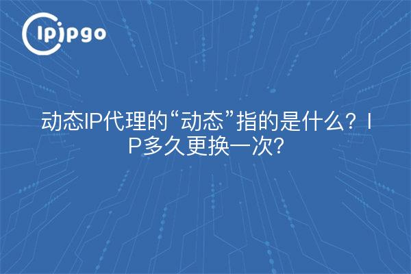 动态IP代理的“动态”指的是什么？IP多久更换一次？