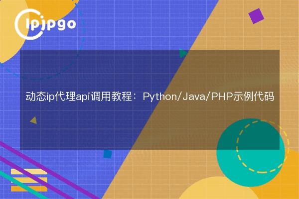 动态ip代理api调用教程:Python/Java/PHP示例代码 - IPIPGO