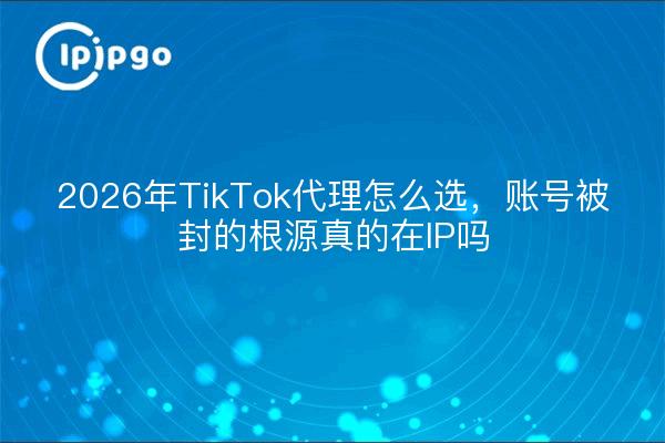 2026年TikTok代理怎么选，账号被封的根源真的在IP吗