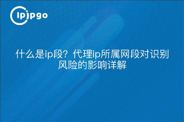 什么是ip段？代理ip所属网段对识别风险的影响详解