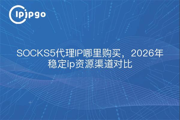 SOCKS5代理IP哪里购买，2026年稳定ip资源渠道对比