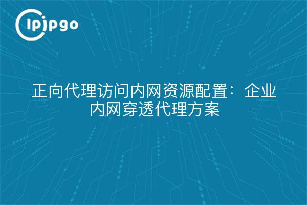 正向代理访问内网资源配置：企业内网穿透代理方案