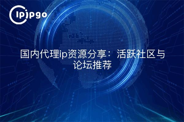 国内代理ip资源分享：活跃社区与论坛推荐