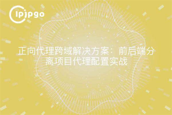 正向代理跨域解决方案:前后端分离项目代理配置实战