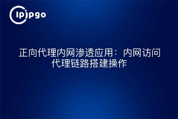 正向代理内网渗透应用：内网访问代理链路搭建操作
