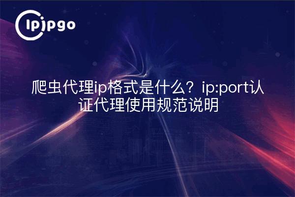爬虫代理ip格式是什么?ip:port认证代理使用规范说明