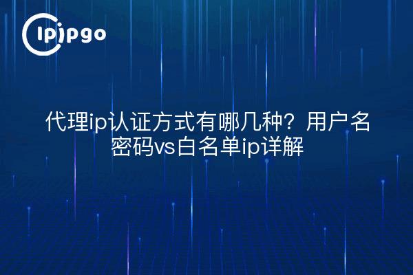 代理ip认证方式有哪几种?用户名密码vs白名单ip详解