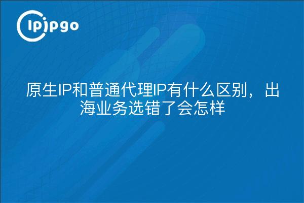 原生IP和普通代理IP有什么区别，出海业务选错了会怎样