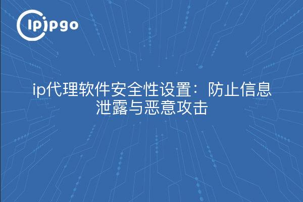ip代理软件安全性设置：防止信息泄露与恶意攻击