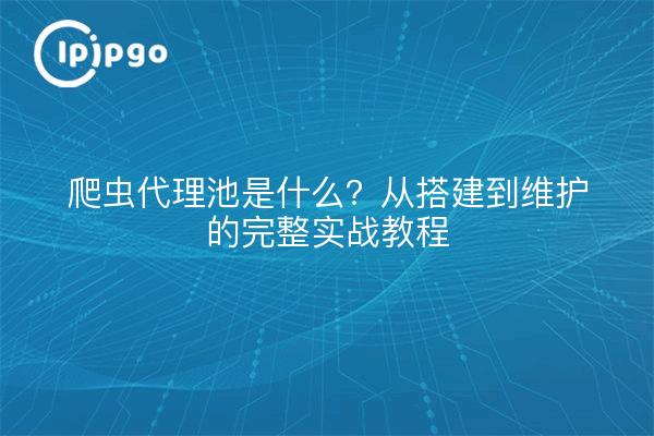 爬虫代理池是什么?从搭建到维护的完整实战教程