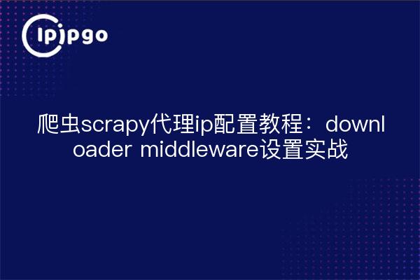 爬虫scrapy代理ip配置教程：downloader middleware设置实战