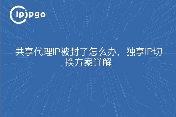 共享代理IP被封了怎么办，独享IP切换方案详解