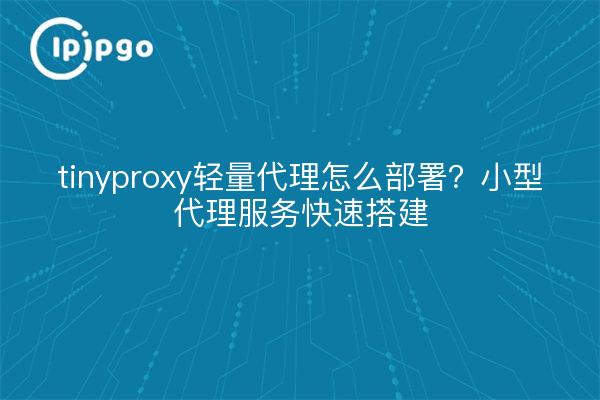 tinyproxy轻量代理怎么部署？小型代理服务快速搭建
